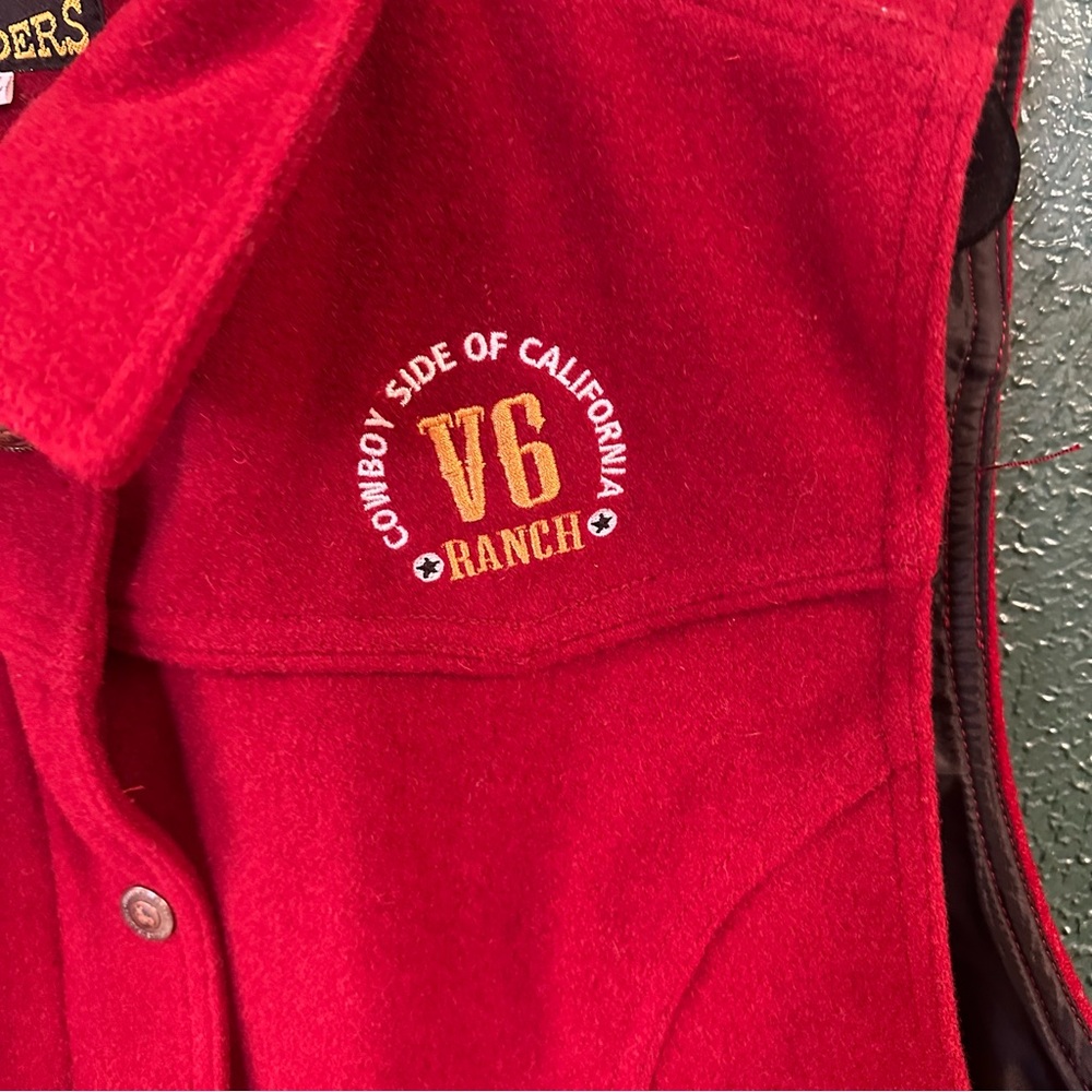 Wyoming Traders Women's Red Wool Vest - Picture 2 of 8